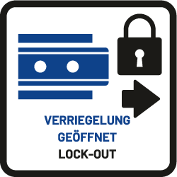 Verriegelung geöffnet