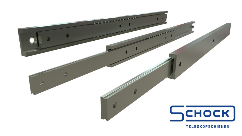 Schock Schwerlastauszüge aus Aluminium und Edelstahl